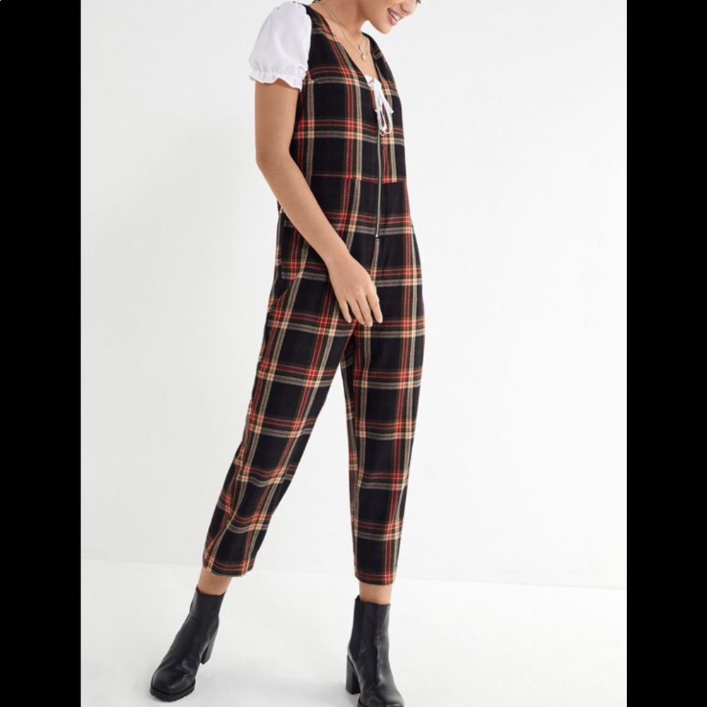 NWT UO Plaid Overall Jumpsuit Onesie Spring/Fall